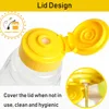 8oz Clear Plastic Honey Bottles,Squeeze Honey Bottle Container Holder with Flip Lid for Storing and Dispensing honey jar 3