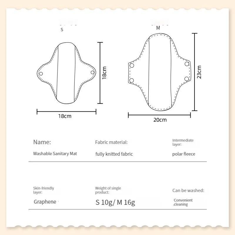 AIO Washable Pads Daily Gasket Absorbent Care Waterproof Period Menstrual Pad Graphene Reusable Sanitary Pads for Women