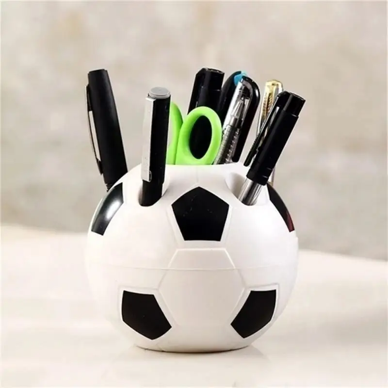 Pen Holder Creative Round Football Type Multi-functional Plastic Storage Box Office Desktop Decoration Student Kindergarten Gift