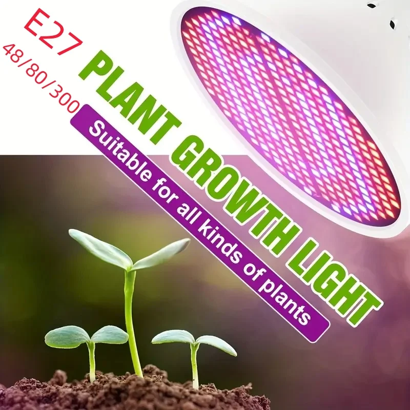 LED Plant Light 1pc E27 Red And Blue Light Growth Succulent Seedling Planting Supplementary Full Spectrum