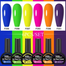6 - Piece Hypoallergenic Gel Nail Polish Set - Professional Nail Care (Light green)