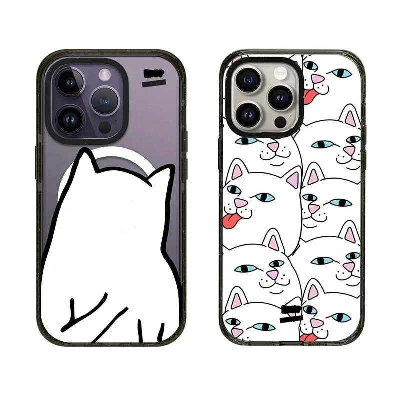 

Magsafe Acrylic Spoof Cat Phone Case Cover for IPhone 11 12 13 14 15 Pro Max Case for IPhone 15 Pro Max