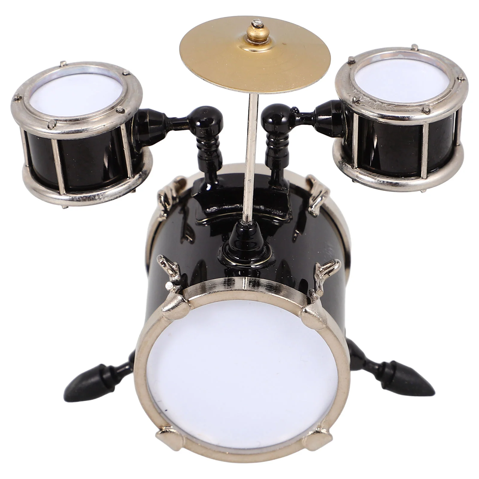 Miniature Jazz Drum Model Instruments Ornaments Musical Miniatures for Decor Accessories House Kit 2
