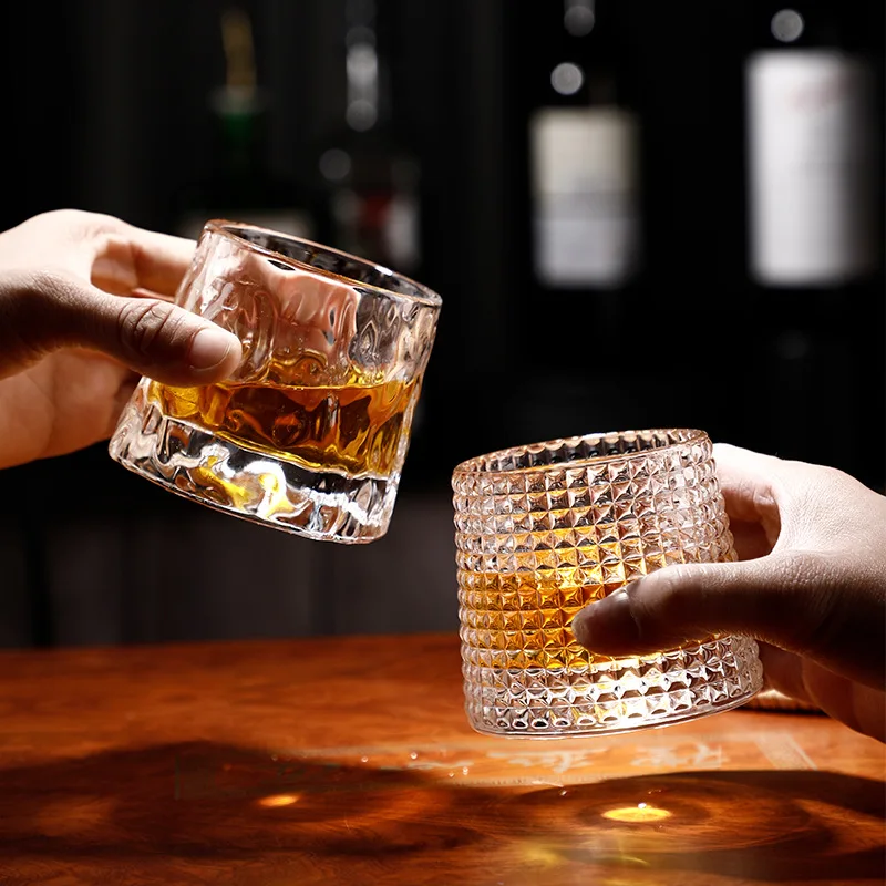160ml Tumbler Whiskey Glass Rotary Cup Creative Shake Cup Personalized Cocktail Decompression Rotary Drinking Bottle