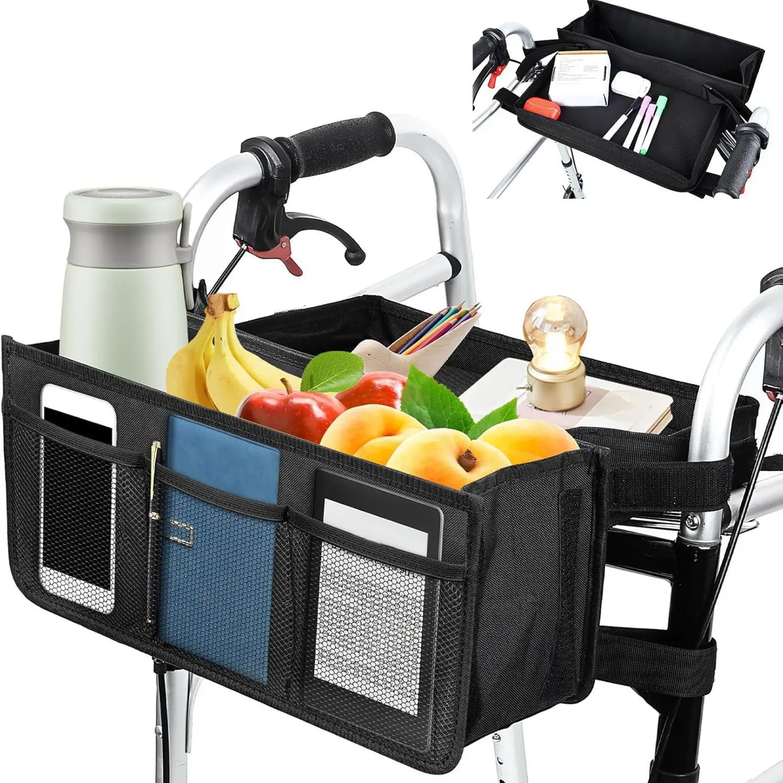 Walkers Basket Walkers Storage Pouch ,Polyester Waterproof Walking Aid Accessory ,