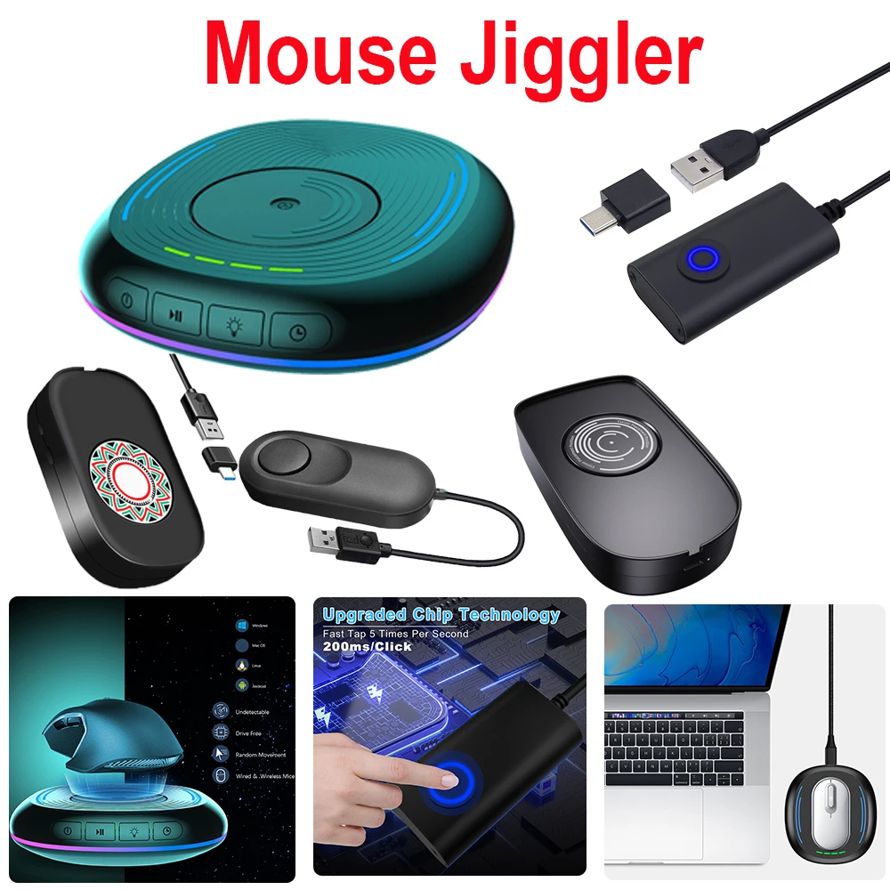 Undetectable Mouse Jiggler Automatic Virtual Computer Mouse Mover with  ON/Off Switch RGB Lights Driver-Free Keeps Computer Awake - AliExpress