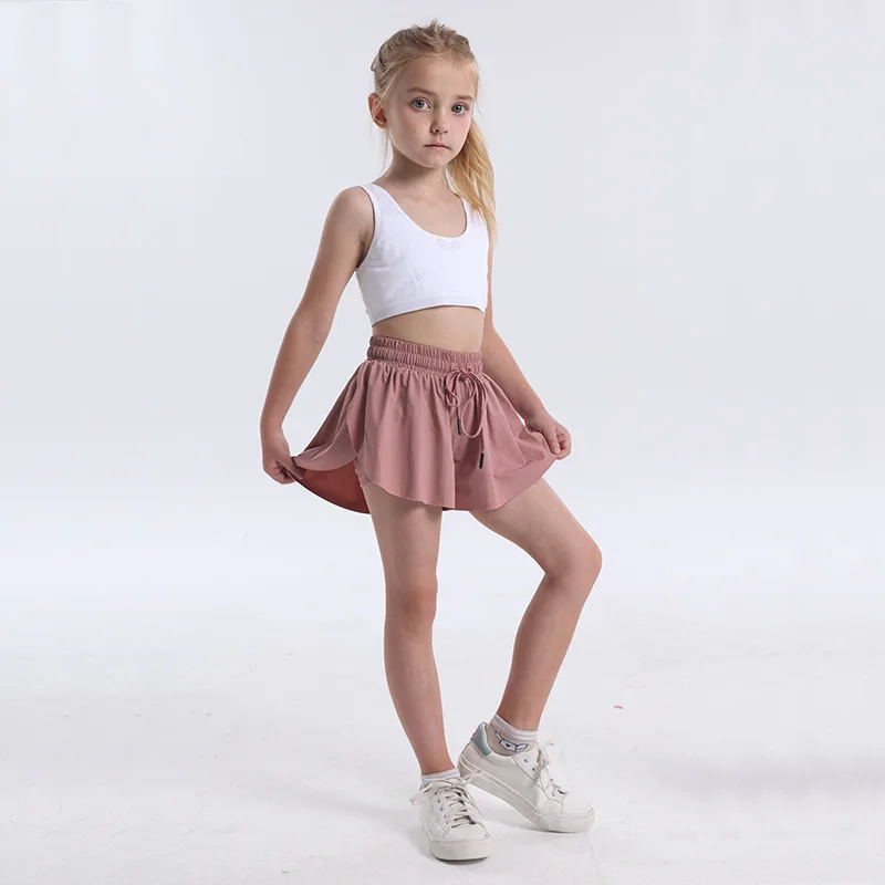 韓国商品/FRECKLE fluffy tutu shorts Girls Flowy Shorts Butterfly Shorts Athletic 2in1 Running