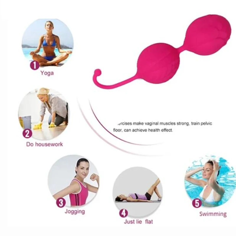 Vagina Balls Rose Shaped Silicone Double Head Adult Female Manual Vaginal Massager Orgasm Women G-point Stimulator Sex Toys