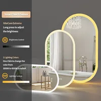 Backlit Smart LED Bathroom Mirror: Oval Dimmable 3 Colors Anti-Fog Mirrors with Light Memory - IP65 CRI95 Large Wall Mounted - Image 6