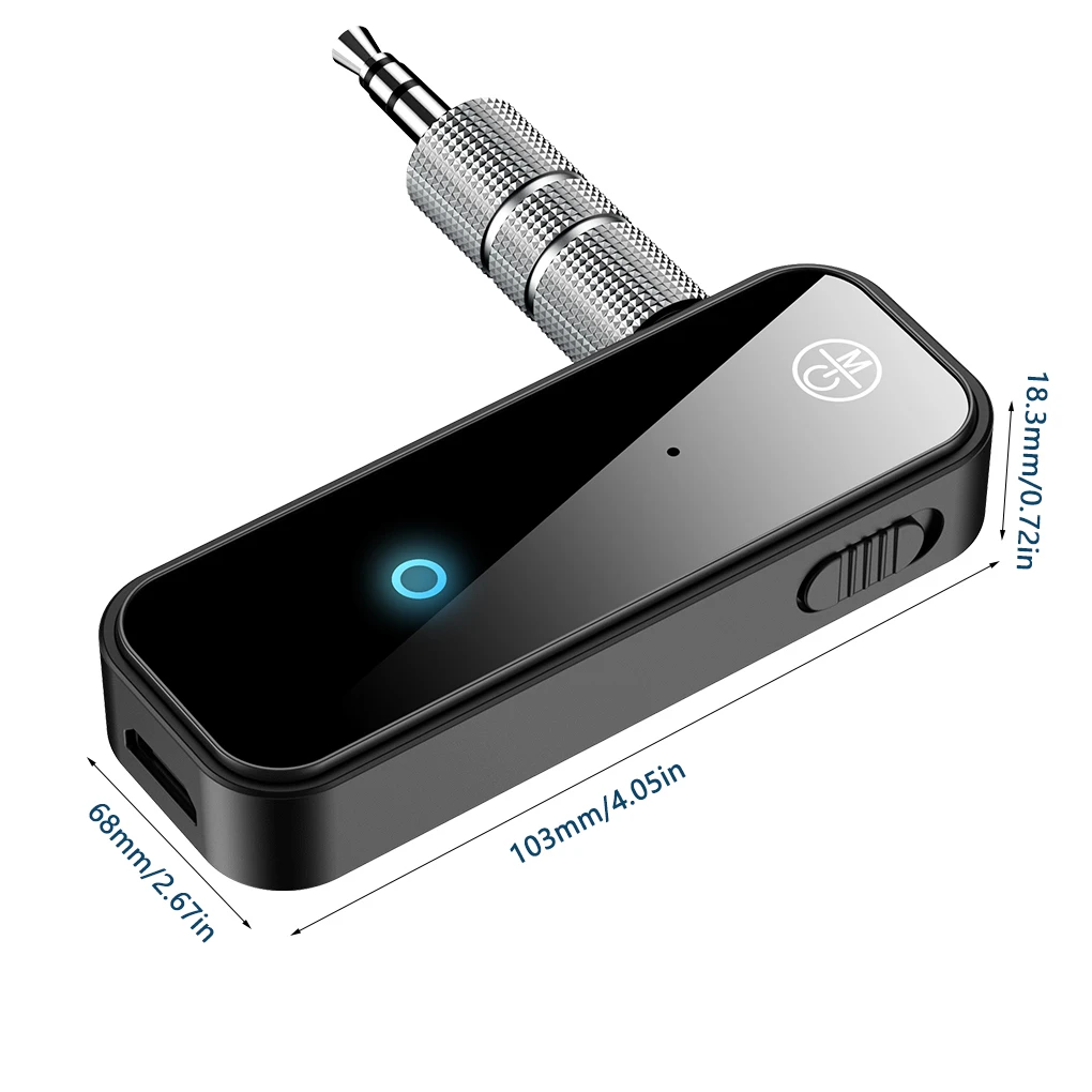 

Bluetooth 5 0 Adapter 3 5mm Interface Bluetooth Receiver Transmitter Wireless Media Audio Adapter