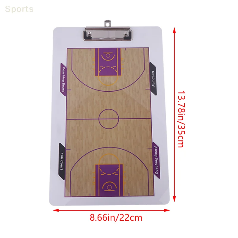 Basketball Coaching Boards Portable Basketball Training Coach Guidance Erasable Whiteboard Rewritable Referees Gear Tactic Board