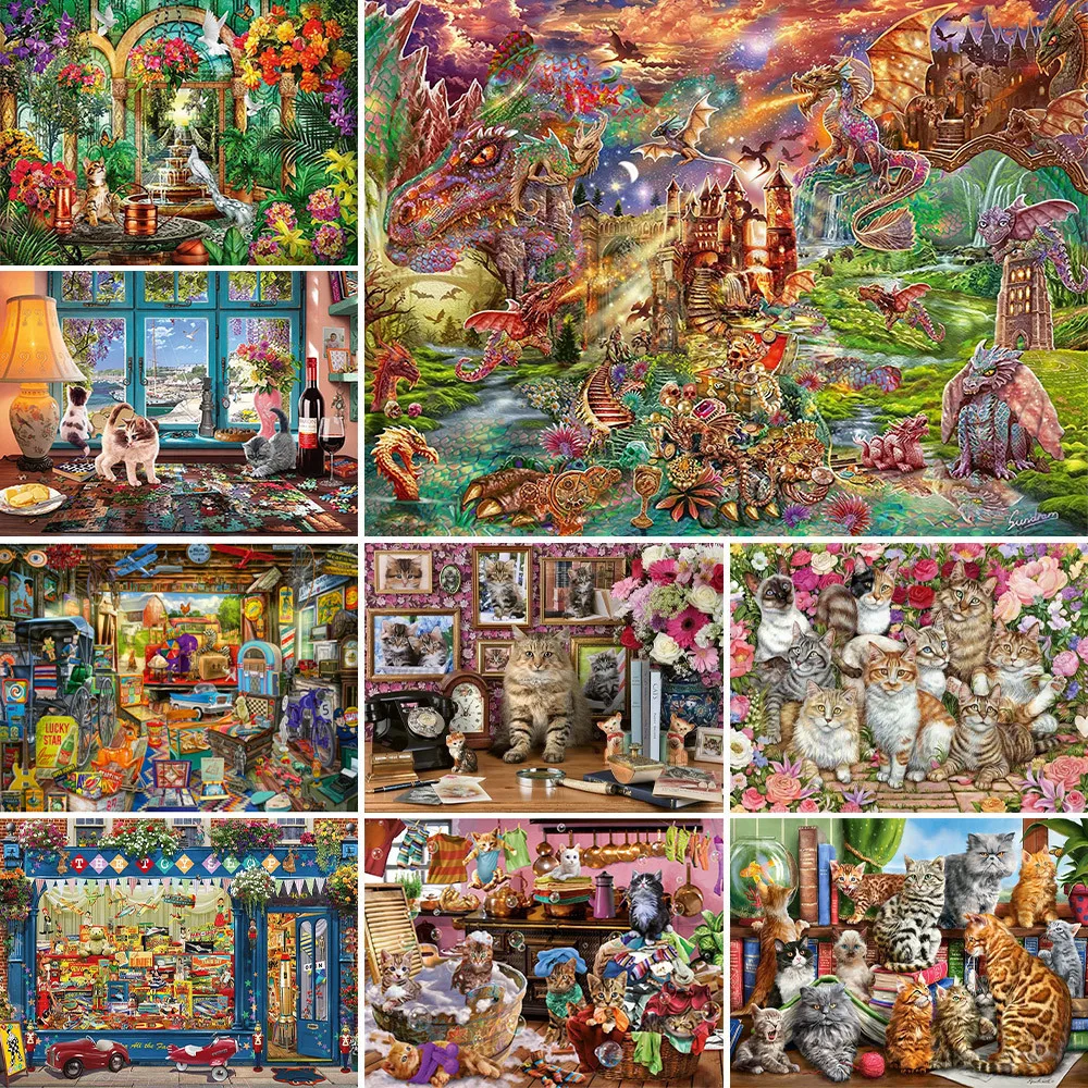 Tier Katze Hund Blumen vorgedruckt Kreuzstich Kit DIY Stickerei Hobby Malerei handgemachte Strickschmuck Promotionen gestempelt