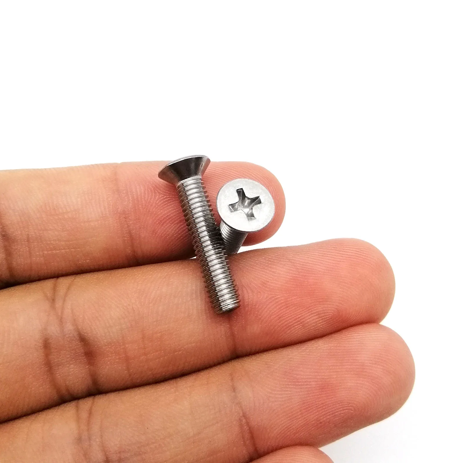 Stainless Steel Screws 50pcs M1 M1.2 M1.4 M1.6 M2 M2.5 M3 M4 Mini Micro Tiny Small Black 304 Stainless Steel Phillips Flat Countersunk Head Screw Bolt