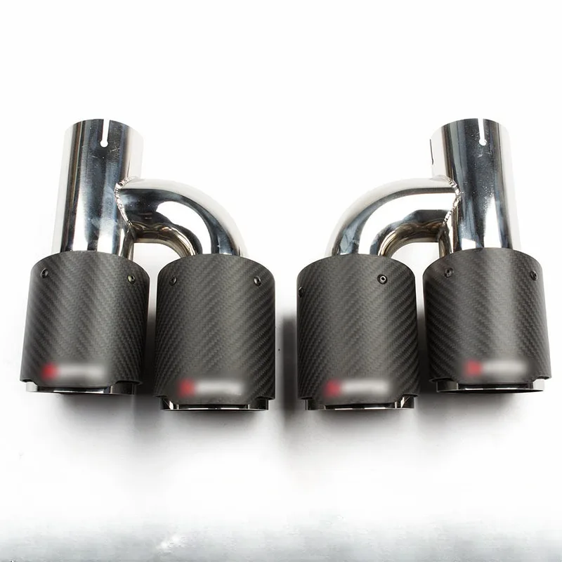 

accessories Automobile modification of single-tube Scorpio real carbon fiber tail throat with two H-shaped MT tail throats