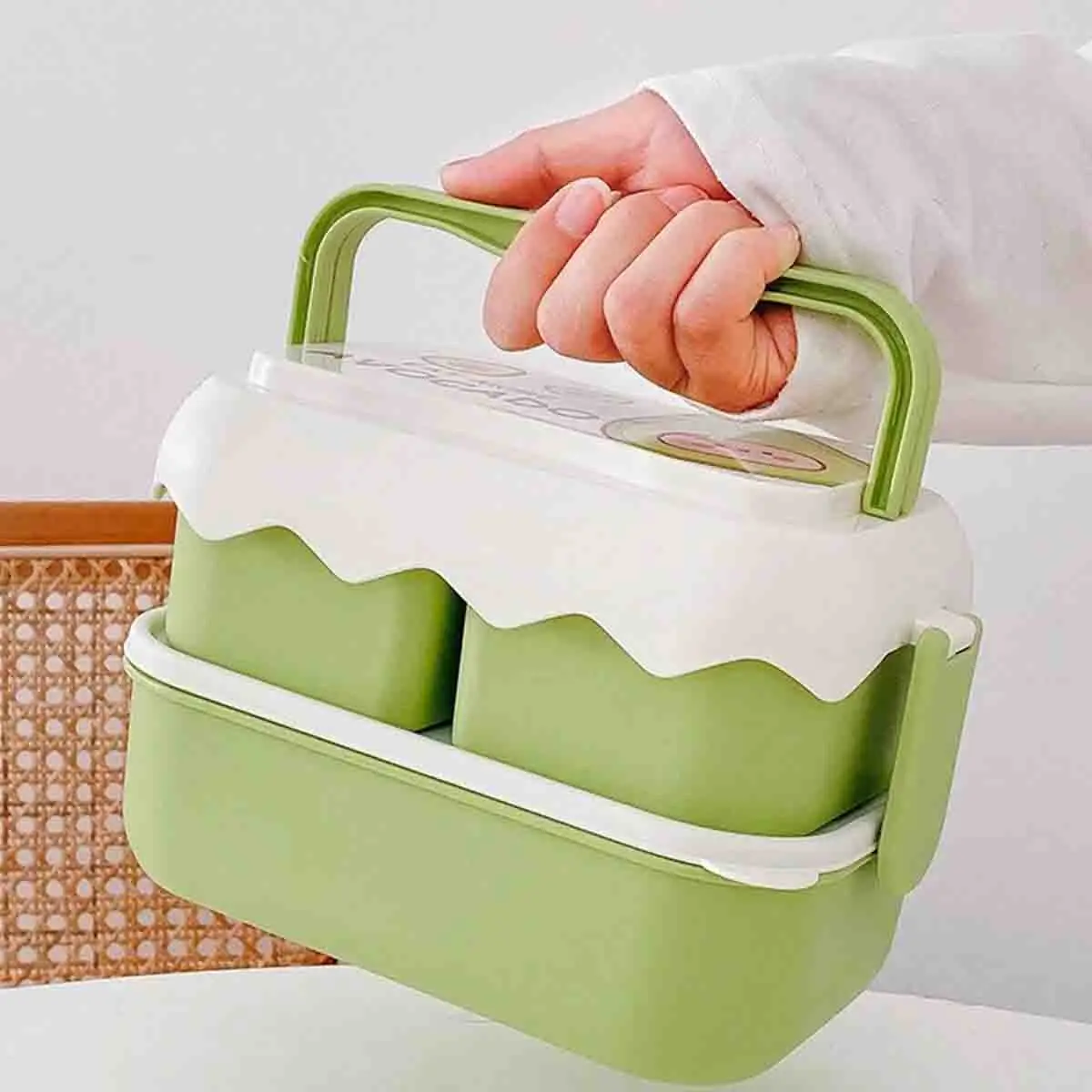 Tableware Double-deck Box with Large Capacity