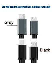 Compact USB - C to Micro USB OTG Data & Charging Cable - 0.2m (Black)