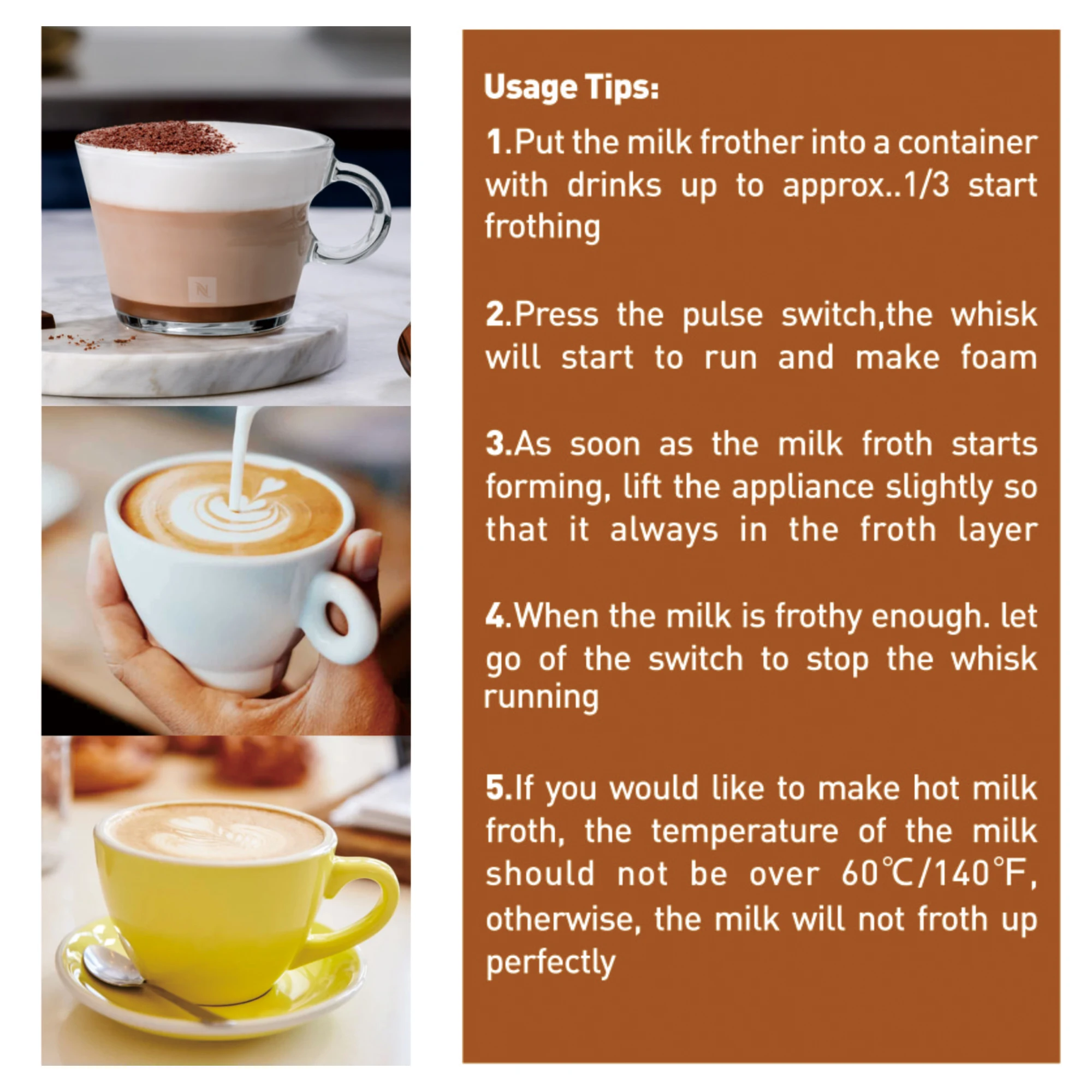 Electric Milk Frother and Steamer - Automatic Latte and Cappuccino Maker