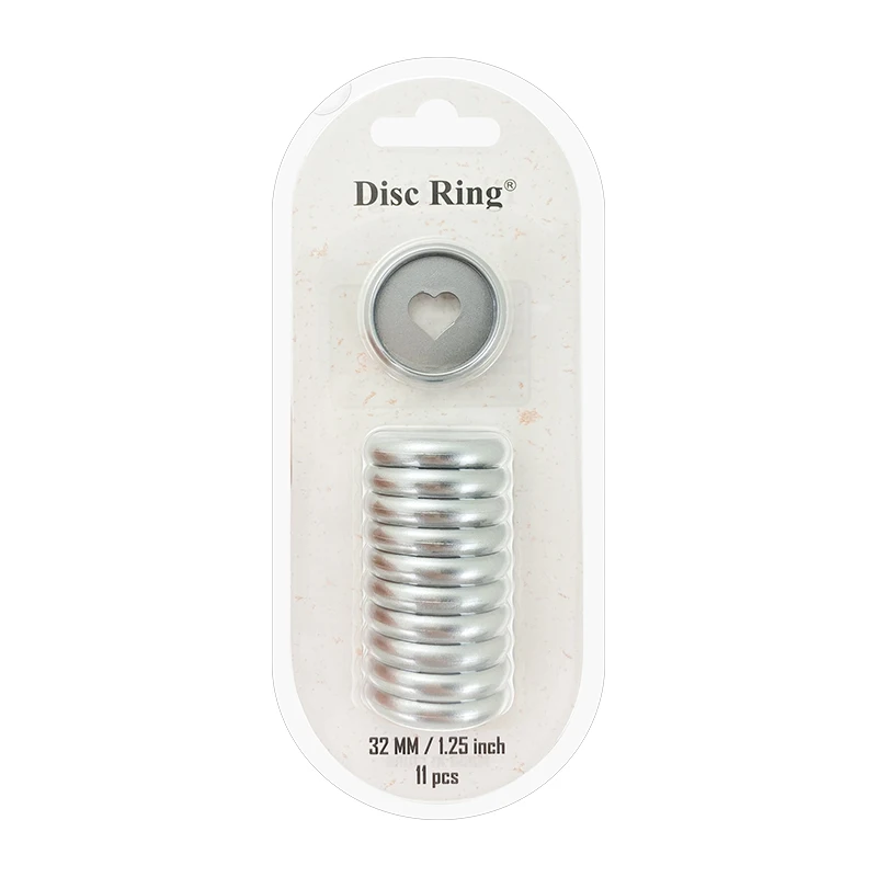 Notebook Chest Binder Planner Disc Binding Mushroom Hole Binding Discs Binders Mushroom Plastic Ring Planner Rings Heart 11pcs