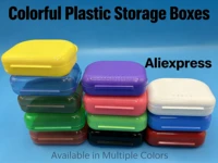 Lot de 50 boîtes de rangement dentaire pour protège-dents, gouttières orthodontiques, prothèses dentaires et appareils dentaires, en plastique, pour l'hygiène buccale, organisateur portable de voyage 5