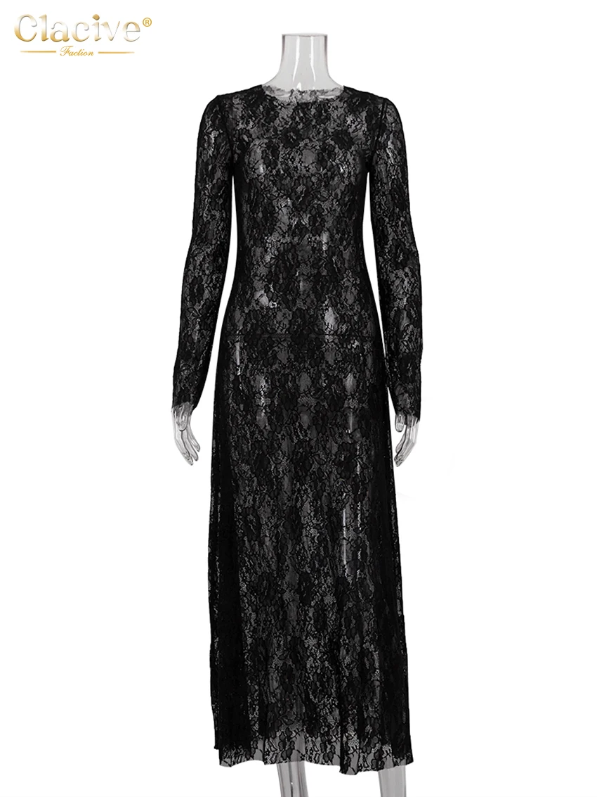 Robes en dentelle Noir Pour Femmme