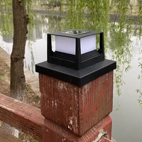 Waterproof Led Light Fence Lamp Solar Panel Pipe Garden Street Solar Powered Landscape Lamp Light Hot Solar Pillar Post Cap New 2