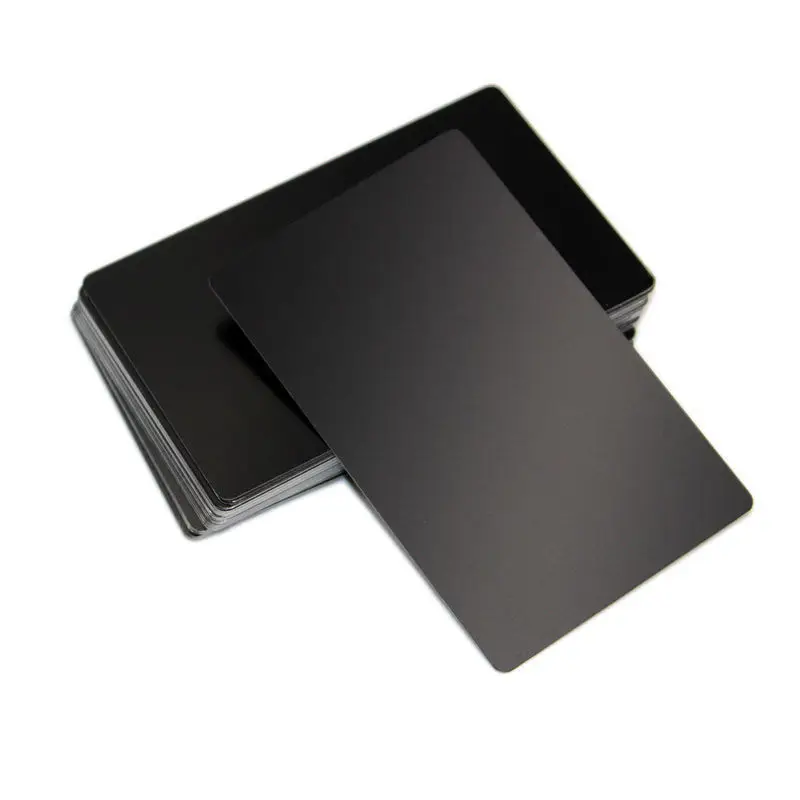 Blank Engraved Visiting Name Cards Aluminium Alloy Business Cards 100Pcs