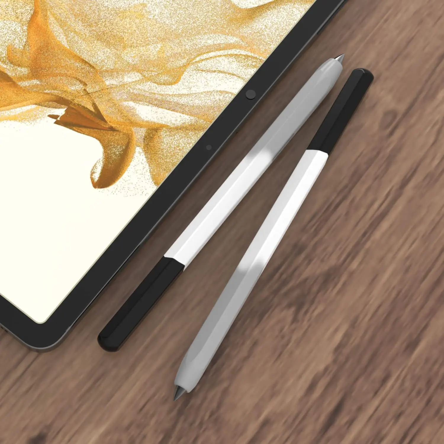 Silicone Sleeve Case with S Pen Holder and Dual Caps - Protective Skin Cover