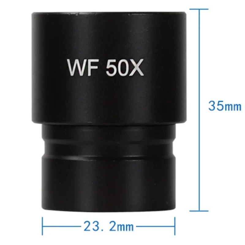 Microscope Objective Lens Microscope Arm Stand Video Microscope Stand Binocular Microscope Soldering Microscope Biological Microscope Eyepiece WF50X All Metal Optical Glass Lens 23.2mm Interface
