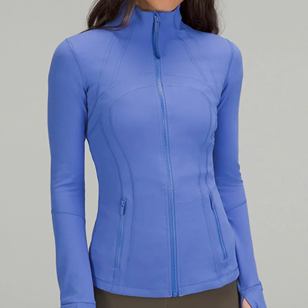 سترة نسائية للتدريب بسحاب بقصة ضيقة - سترة جري للي...