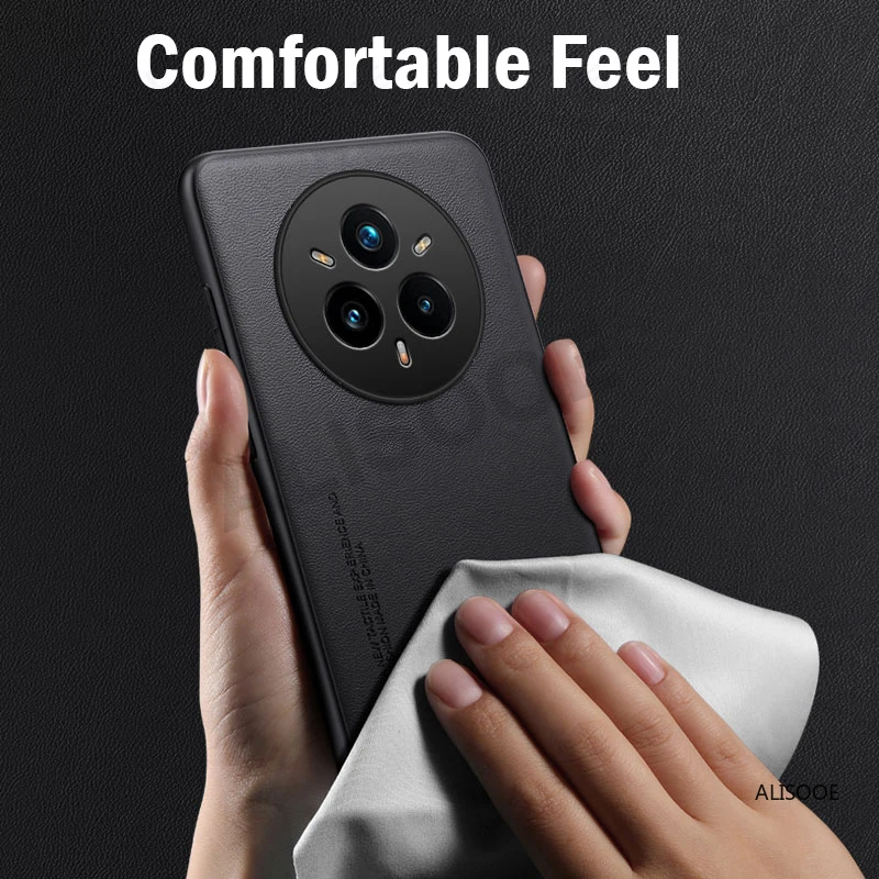Luxury Plain Leather Protective Phone Case - Premium Cover