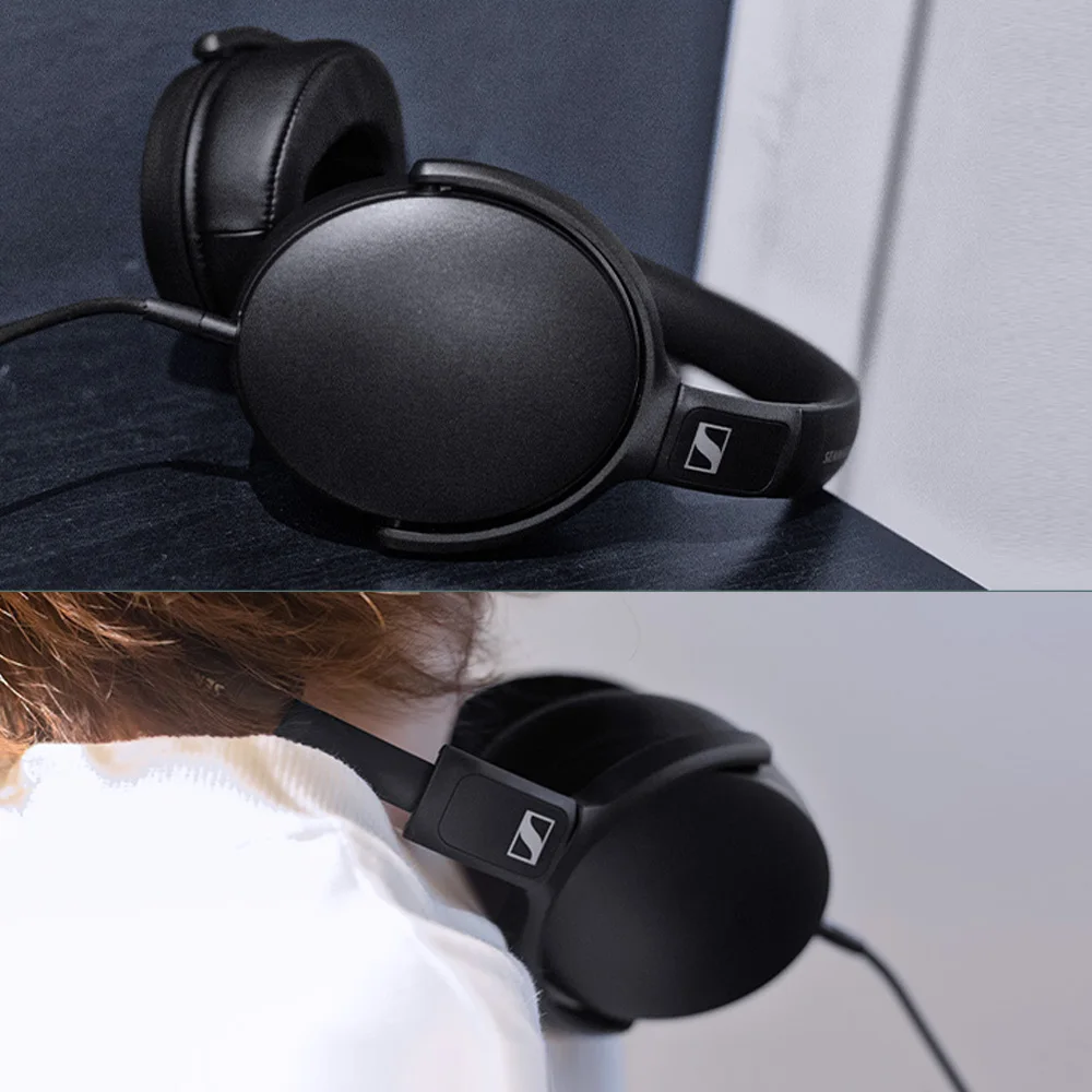 젠하이저 HD400S 유선 온이어 헤드폰 소음 차단 스테레오 딥 베이스 접이식 마이크 포함 스마트폰 여행용 노트북 PC용