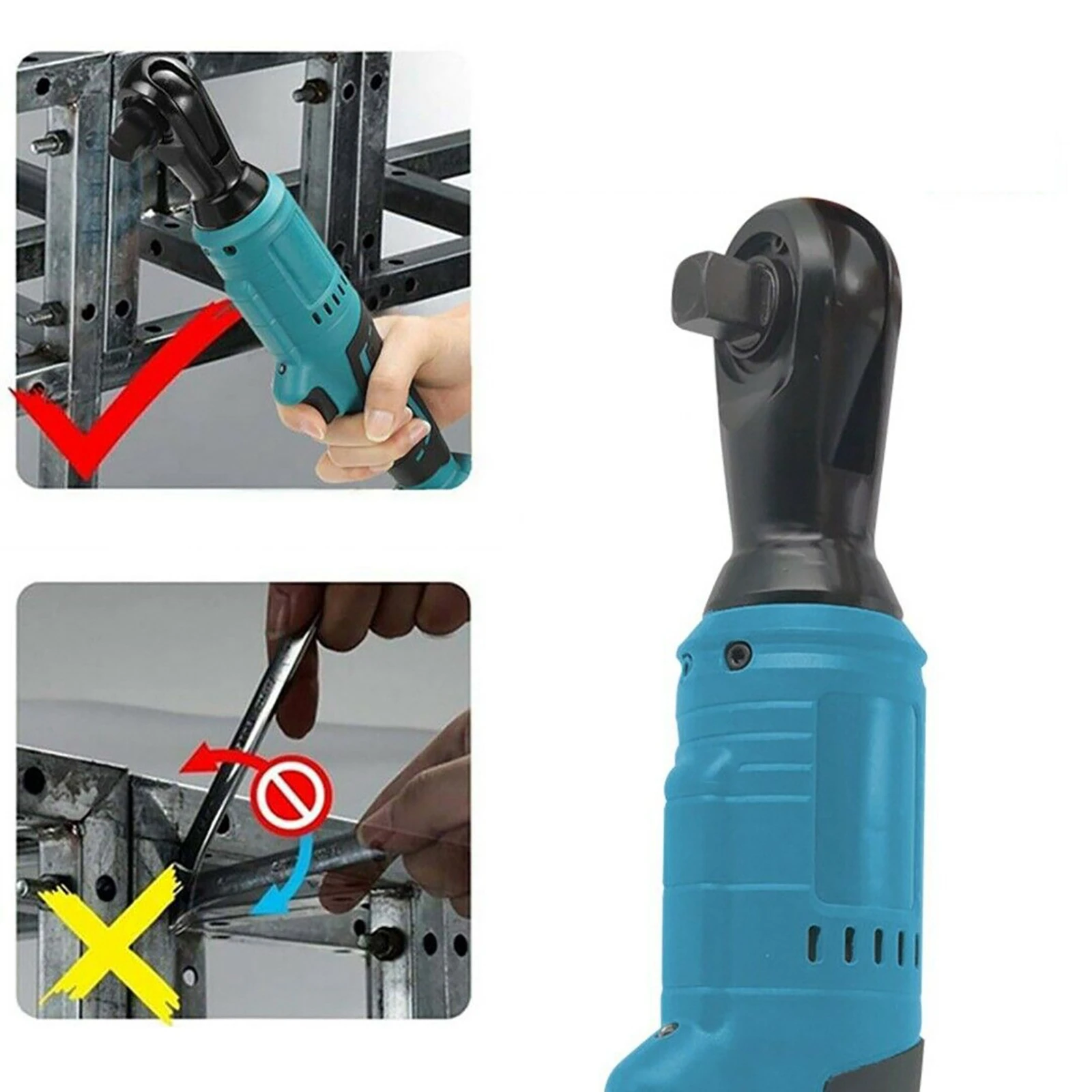 130nm Electric Ratchet Wrench 1/2'' Right Angle Ratchet For Makita 18v