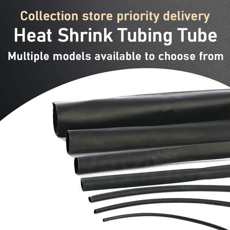 Heat Shrink Tubing BLACK 1mm 1.5mm 2mm 2.5mm 3mm 3.5mm 4mm 5mm 6mm Heat Shrink Tubing Tube