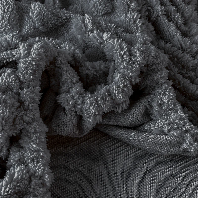 Jacquard Winter Coral Plush Mattress Cover High Elasticity Anti-Slip Breathable Bedroom Soft Bed Sheet