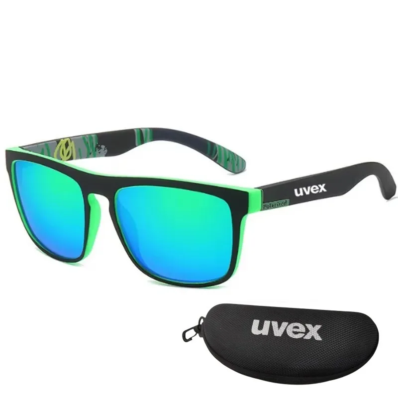 UVEX Men's Polarized Sunglasses Colorful Film Sports Sunglasses Elastic Paint PC Frame Glasses sun glasses