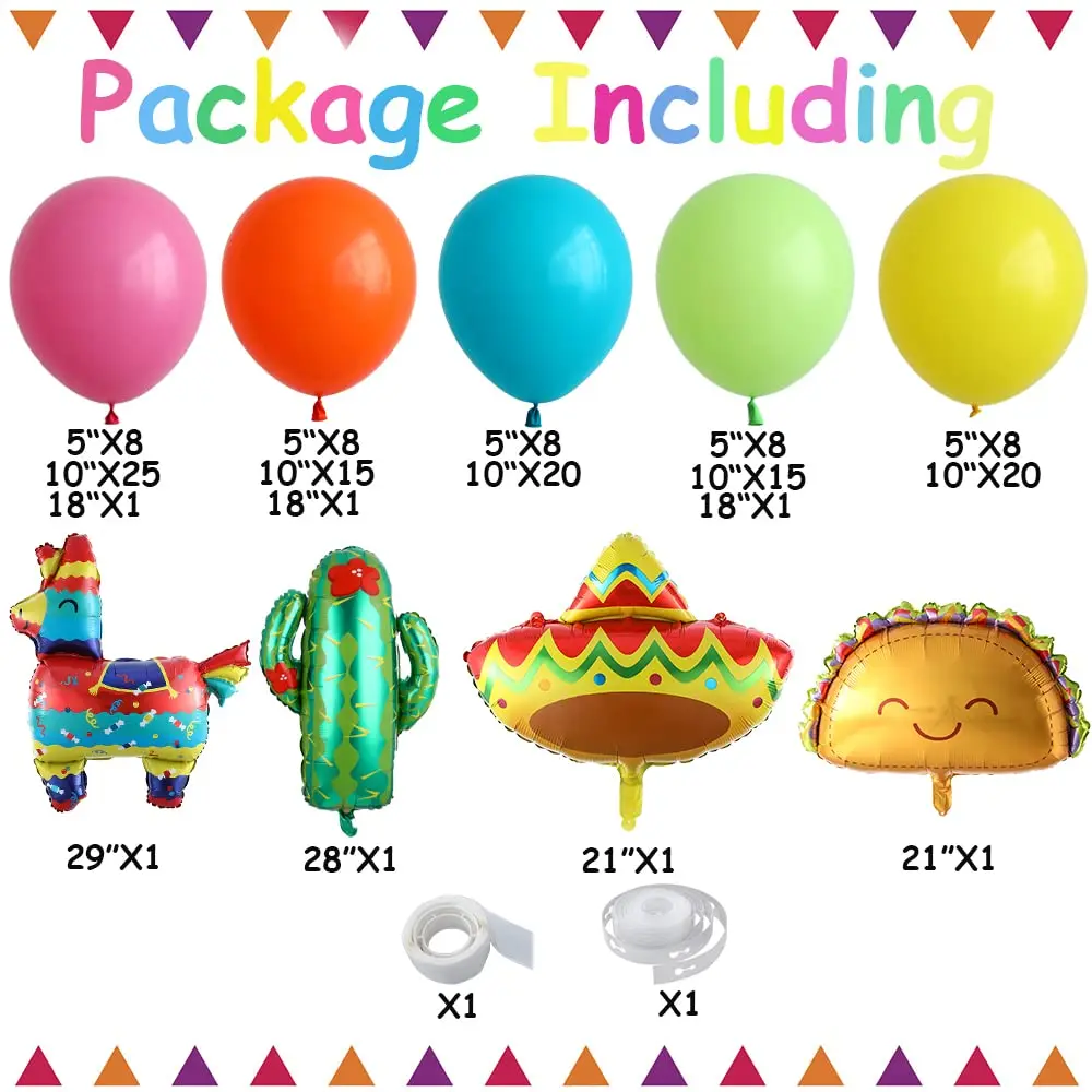 Fiesta Party Decorations Mexican Party Supplies Colorful Llama Alpaca  Cactus Fiesta Balloon Banner Cactus Foil Balloons Holidays - AliExpress