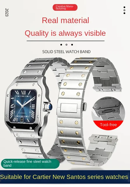 đồng Hồ Cartier Santos Aliexpress For Cartier New Santos Steel