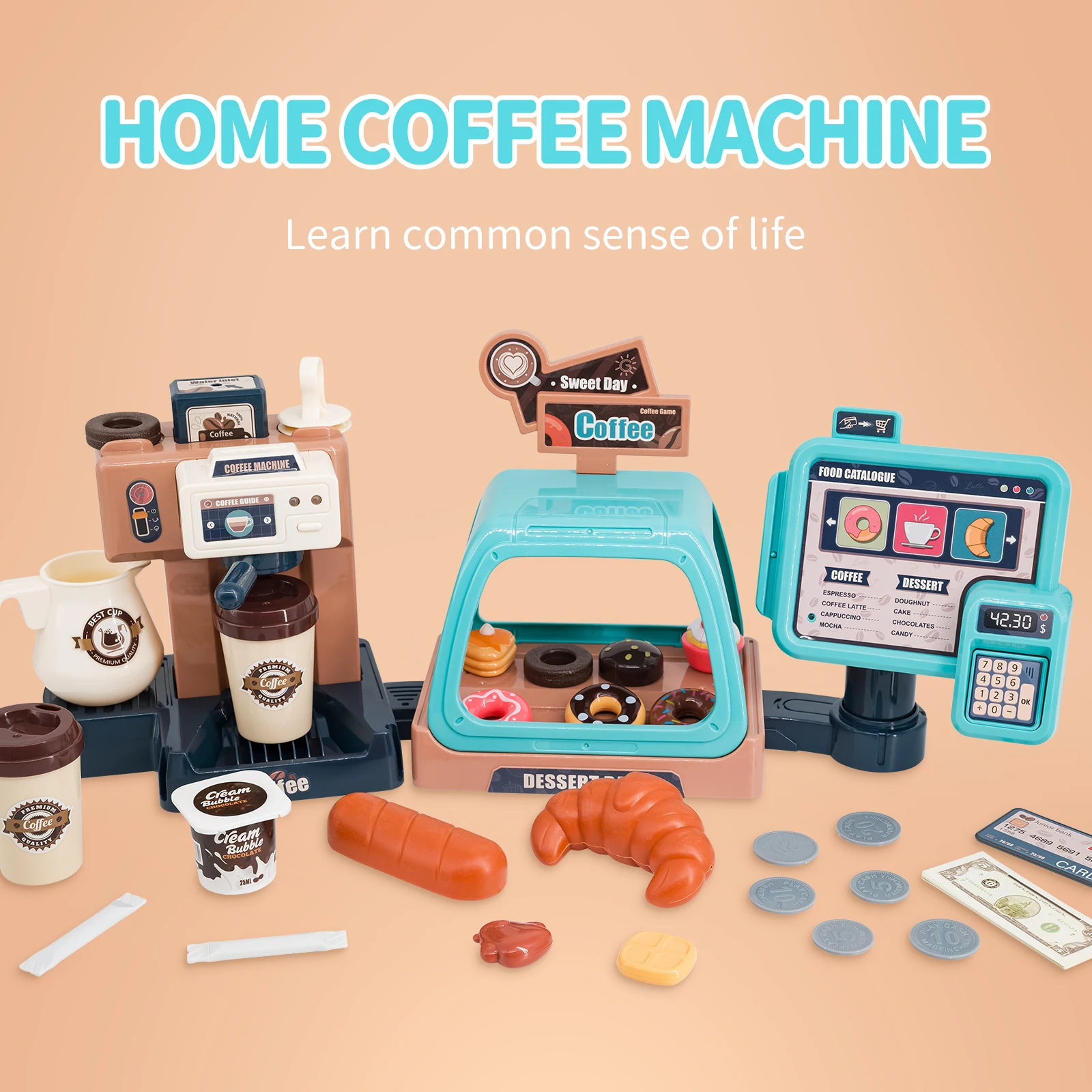 new-girl-toys-kids-coffee-machine-kitchen-toy-set-simulazione-food-cake-pretend-play-shopping-registratore-di-cassa-giocattolo-per-regalo-per-bambini