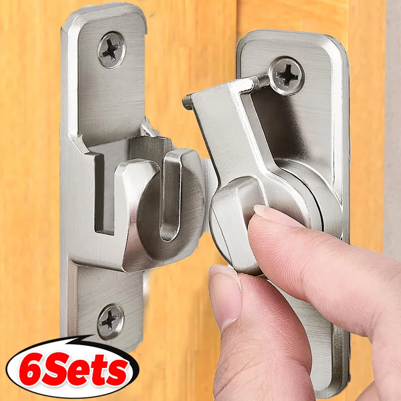 90 Degree Sliding Door Latches Sliding Door Locks Anti-theft Buckle Latches Home Cupboard Door Catches DIY Hardware Accessories 90 Degree Sliding Door Latches Sliding Door Locks Anti-theft Buckle Latches Home Cupboard Door Catches DIY Hardware Accessories
