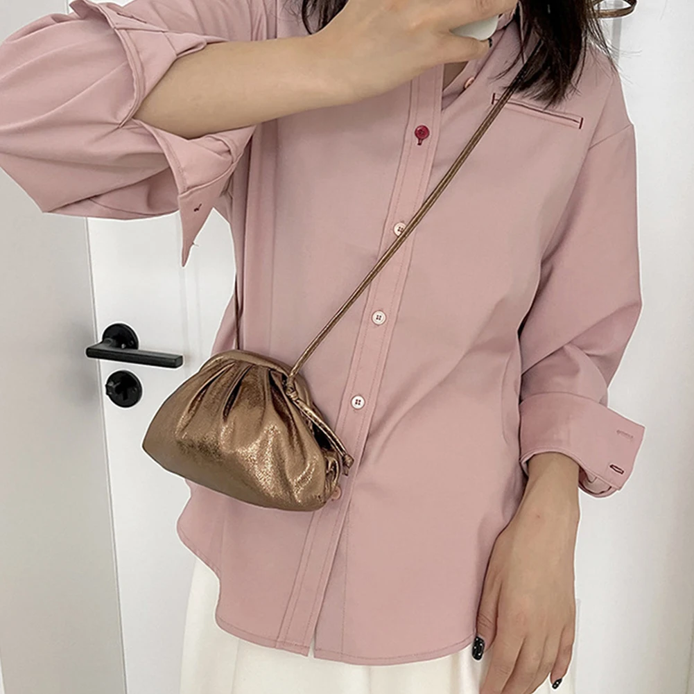 Women Crossbody Shoulder Bag Fashion Pleated Purses Shoulder Bag Sparkly PU High-Capacity  Lightweight Party Gathering