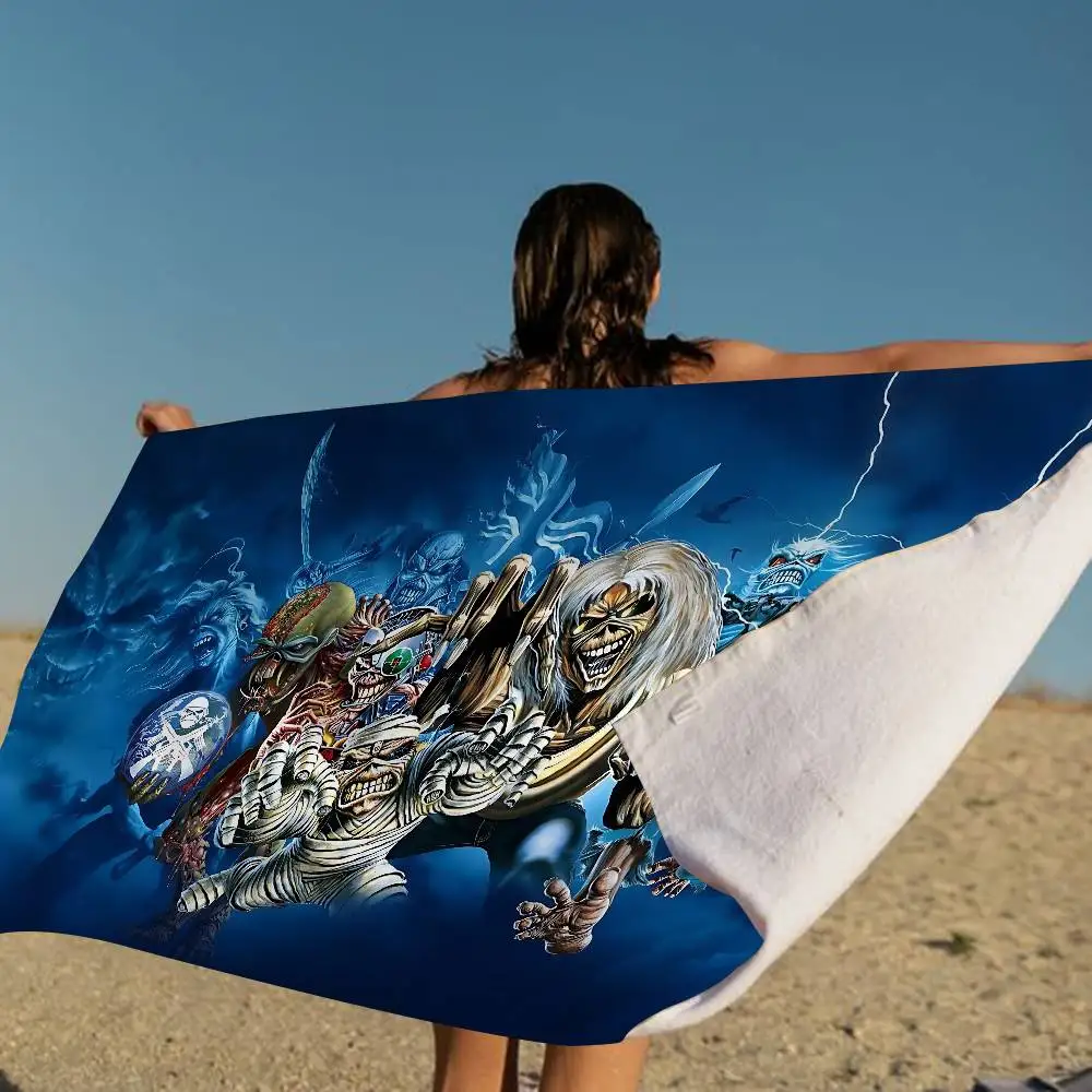 Classic Metal Band I-Iron M-Maidens Microfiber Beach Towel Absorbent Quick Dry Soft Yoga Swimming Resort Mountain Towel