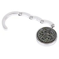 1 pièces Table ronde Vintage fleurs pliable sac à main cintre sac à main crochet support 5