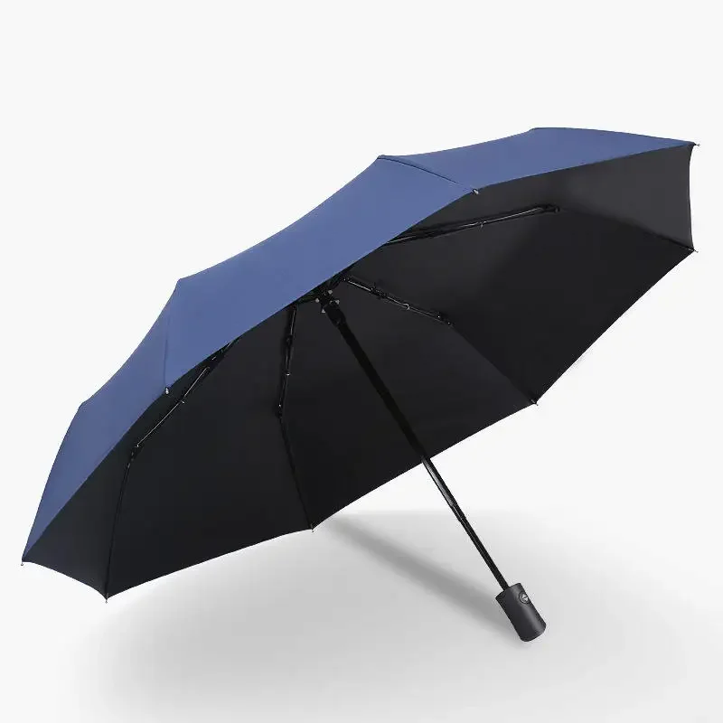 Automatic Rain & Sun Umbrella Wind Resistant Umbrella Folding Umbrella Automatic Sun Umbrella Automatic Umbrella Windproof Umbrella Sun Umbrella Black Coating Parasol Anti-UV 3 Folding Wind Resistant Auto Luxury Big Windproof Women Men 8Ribs