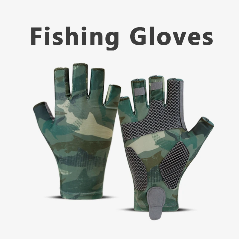 Fishing Gloves Half Finger Anti-slip Quick-drying Sun Protection Breathable Profession Summer Outdoor Fishing fishing gloves half finger gloves sunscreen gloves