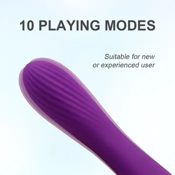 10 Modes Vibrator Soft Silicone Dildo Realistic Penis Rechargable G-spot Clitoral Stimulator Female Masturbation Adult Sex Toys 3