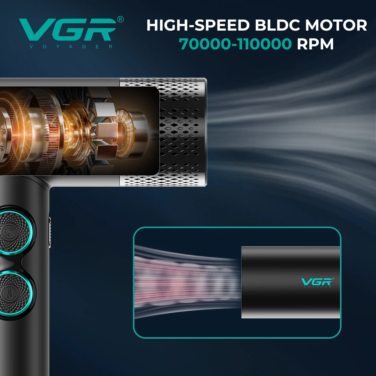 VGR ماكينة تشذيب احترافية ماكينة قص شعر 9000 دورة...