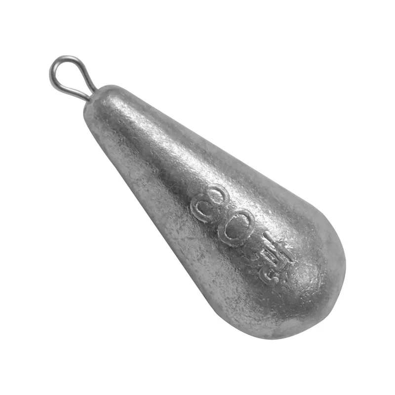 Dropshaped Lead Sinker 7g/10g/15g/20g/25g/30g/40g/50g/60g/70g/80g/90g Lead Pendant with Ring