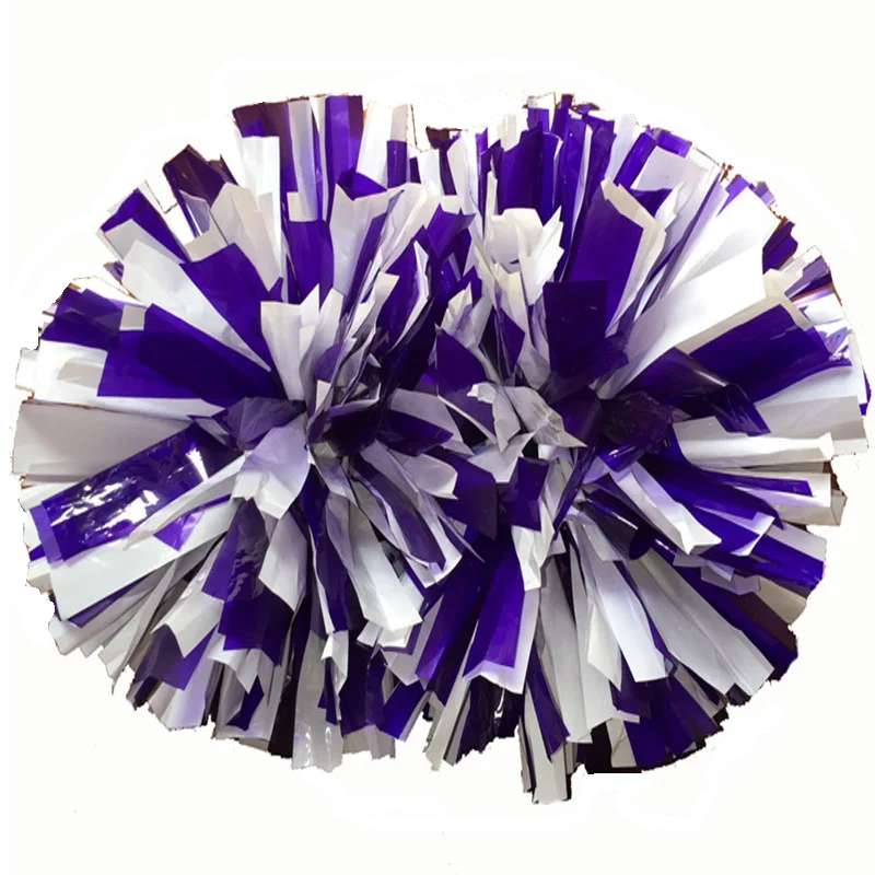 2Pcs 32cm Sports Meet Cheers Pompon with Baton Handle Color Can Free Combination