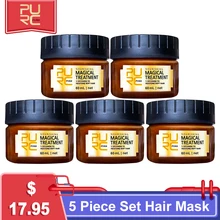 

PURC 5PCS Magical Hair Mask 5 Seconds Repairs Frizzy Make Hair Soft Smooth Deep Repair Keratin Hair Treatment for Hair Care 60ml