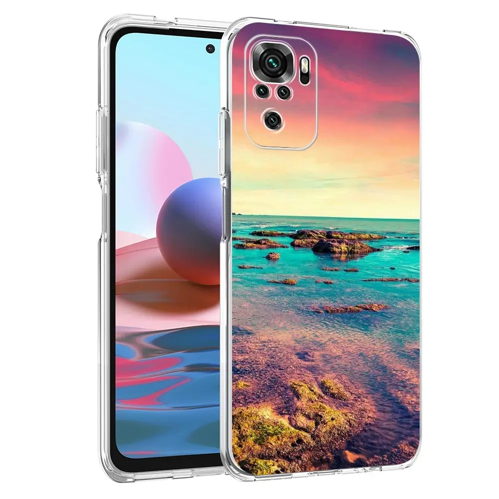 Sea Blue Sky Beach Clear Phone Case – Soft Silicone Back Cover